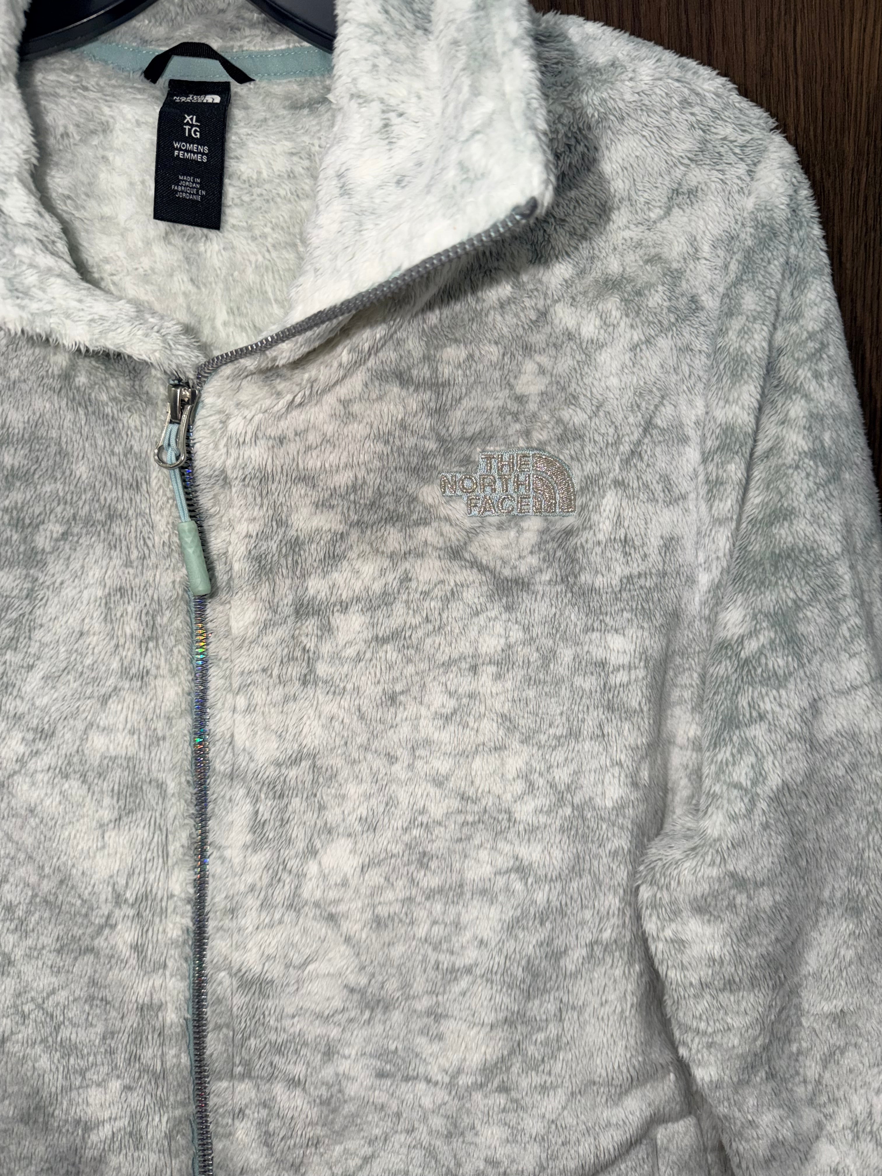 The North Face Women’s Marbled Zip up Fuzzy Fleece Jacket Size XL EUC