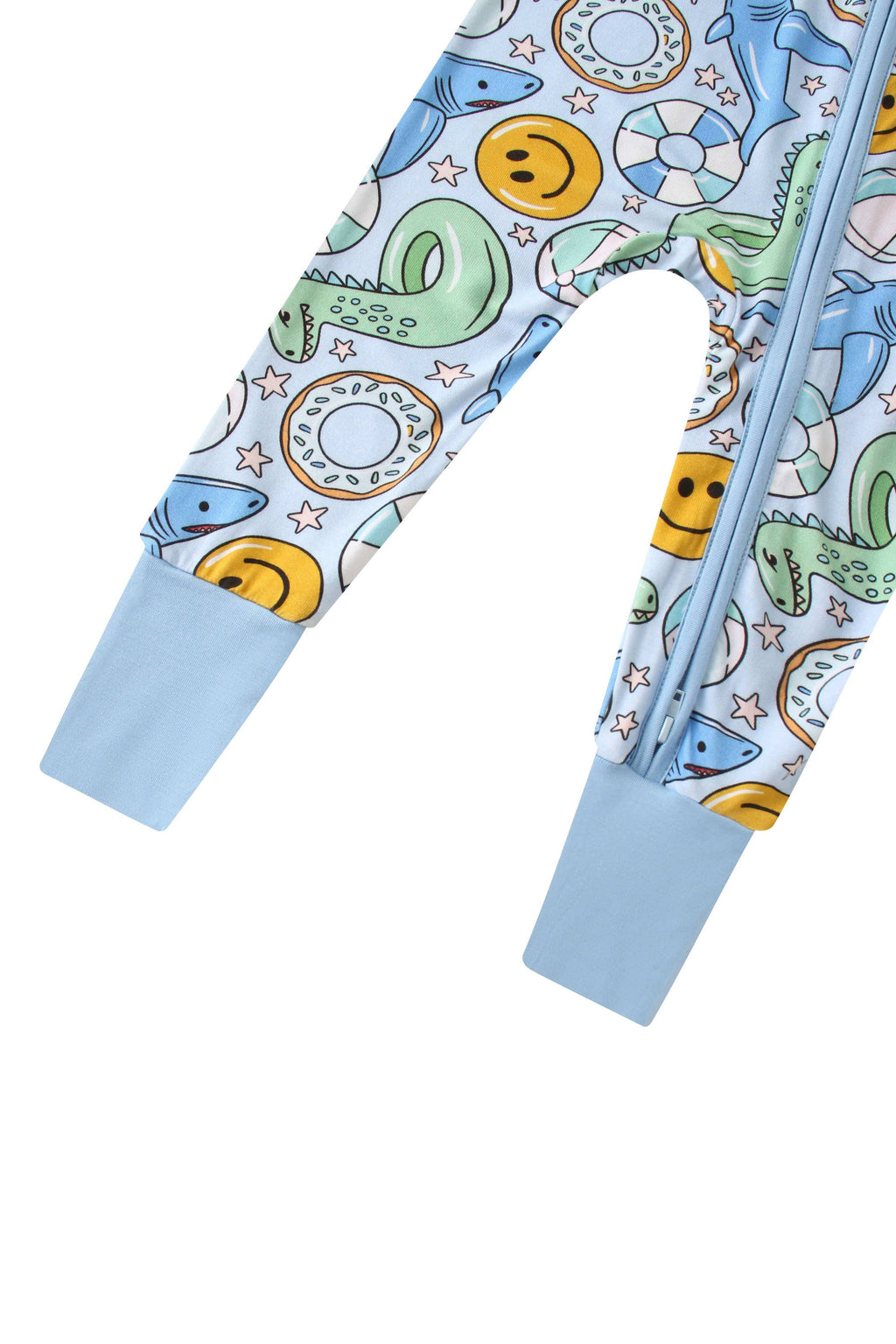 PoshTOT Summer Bamboo Baby Convertible Zippy Romper: 0-3M
