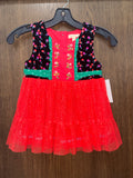 Matilda Jane Make Believe Caroling Away Top Red Tulle Size 6