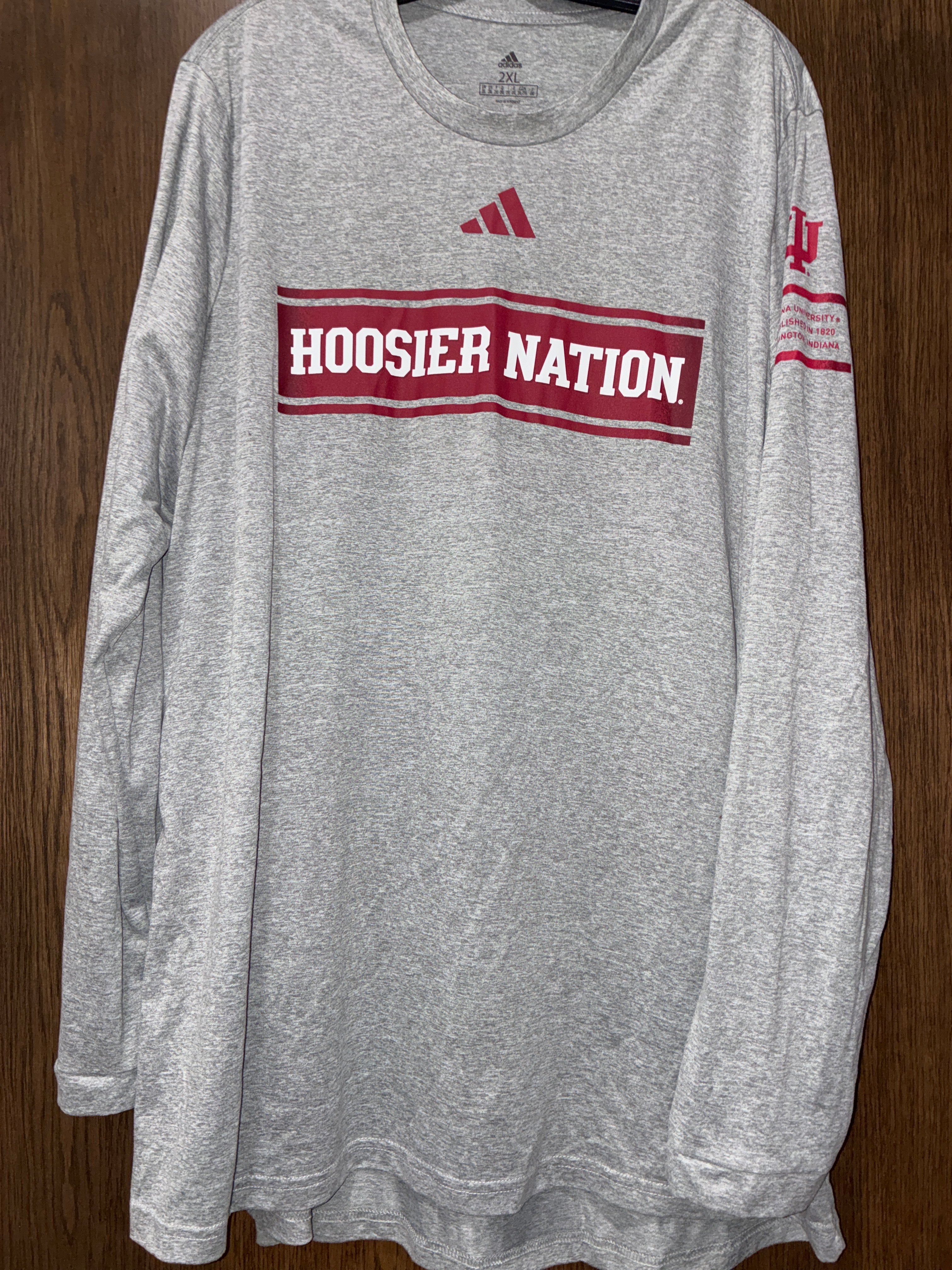 Men’s Adidas Hoosier Nation Long Sleeve Size 2X