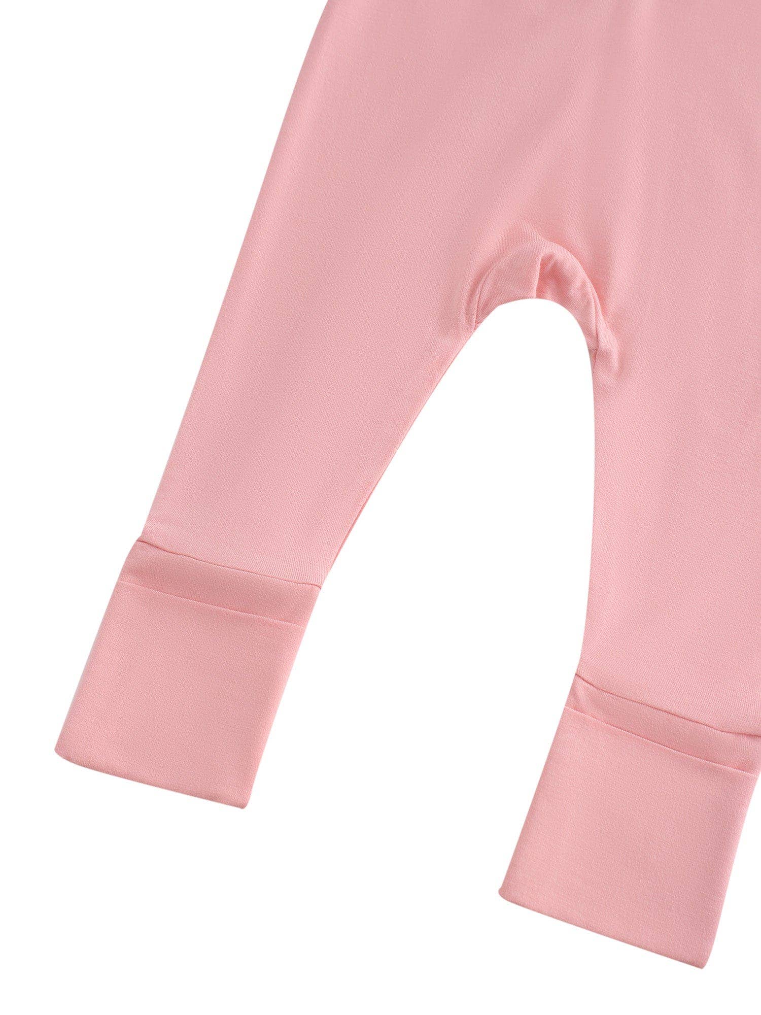 PoshTOT Peach Bamboo Baby Convertible Zippy Romper: 0-3M