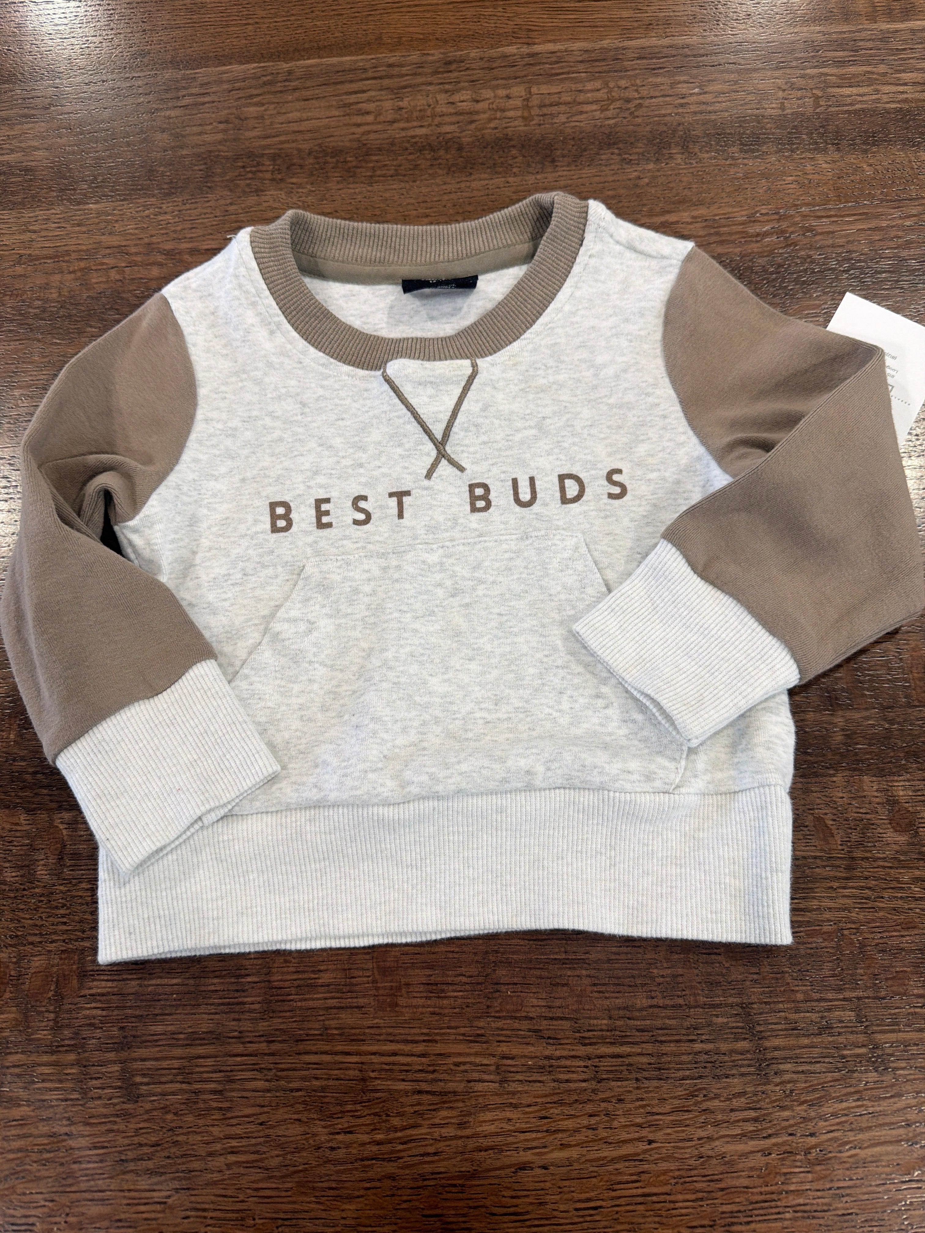 Little Bipsy Boys "Best Buds" Long Sleeve Crew Sweatshirt Size 12-18 Months