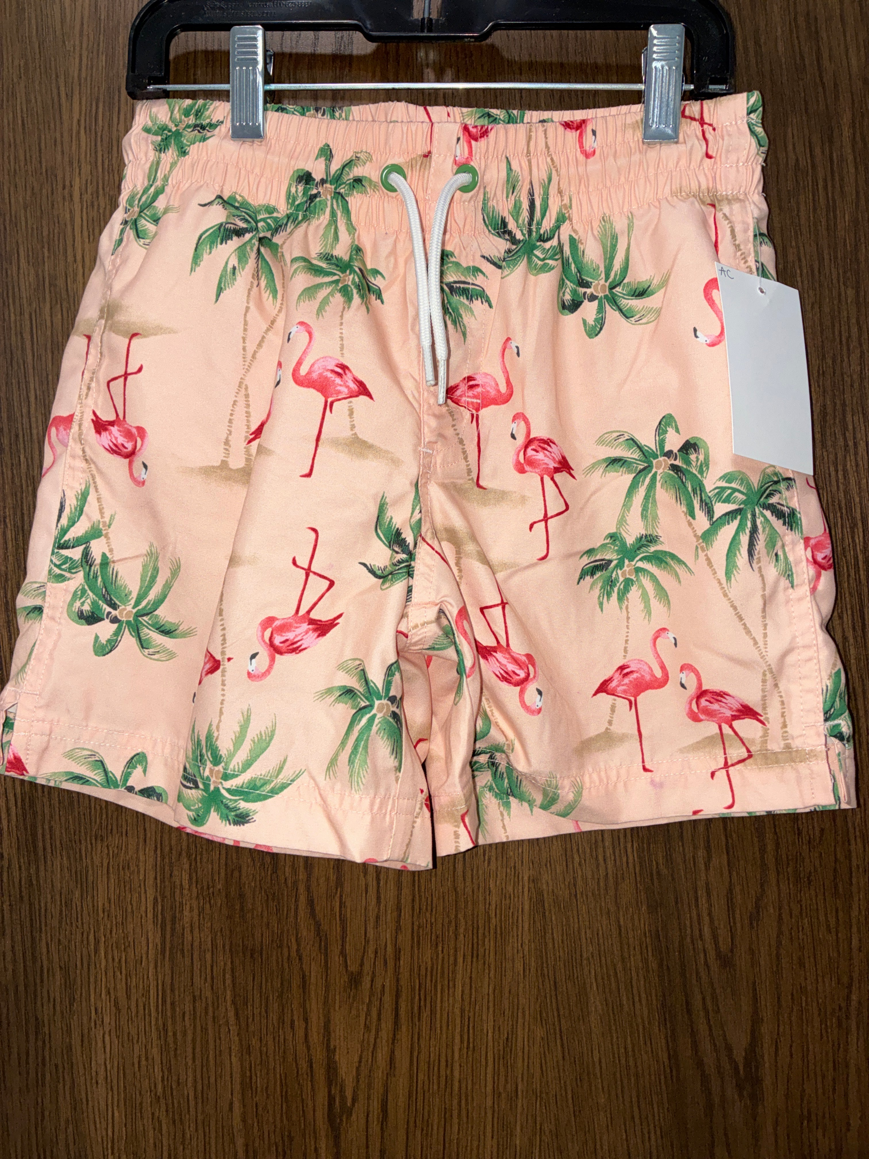 Boys Old Navy Flamingo Swim Trunks Size Youth Medium