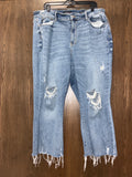 Women’s Judy Blue Wide Leg Distressed Jeans Size 22
