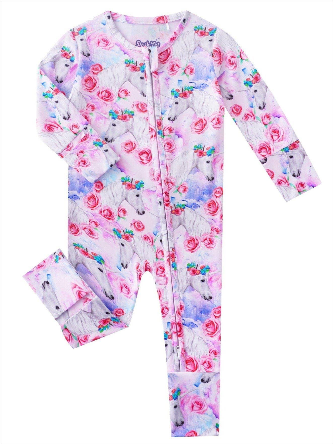 PoshTOT Colorful Stars Bamboo Baby Convertible Zippy Romper: Star / 9-12M