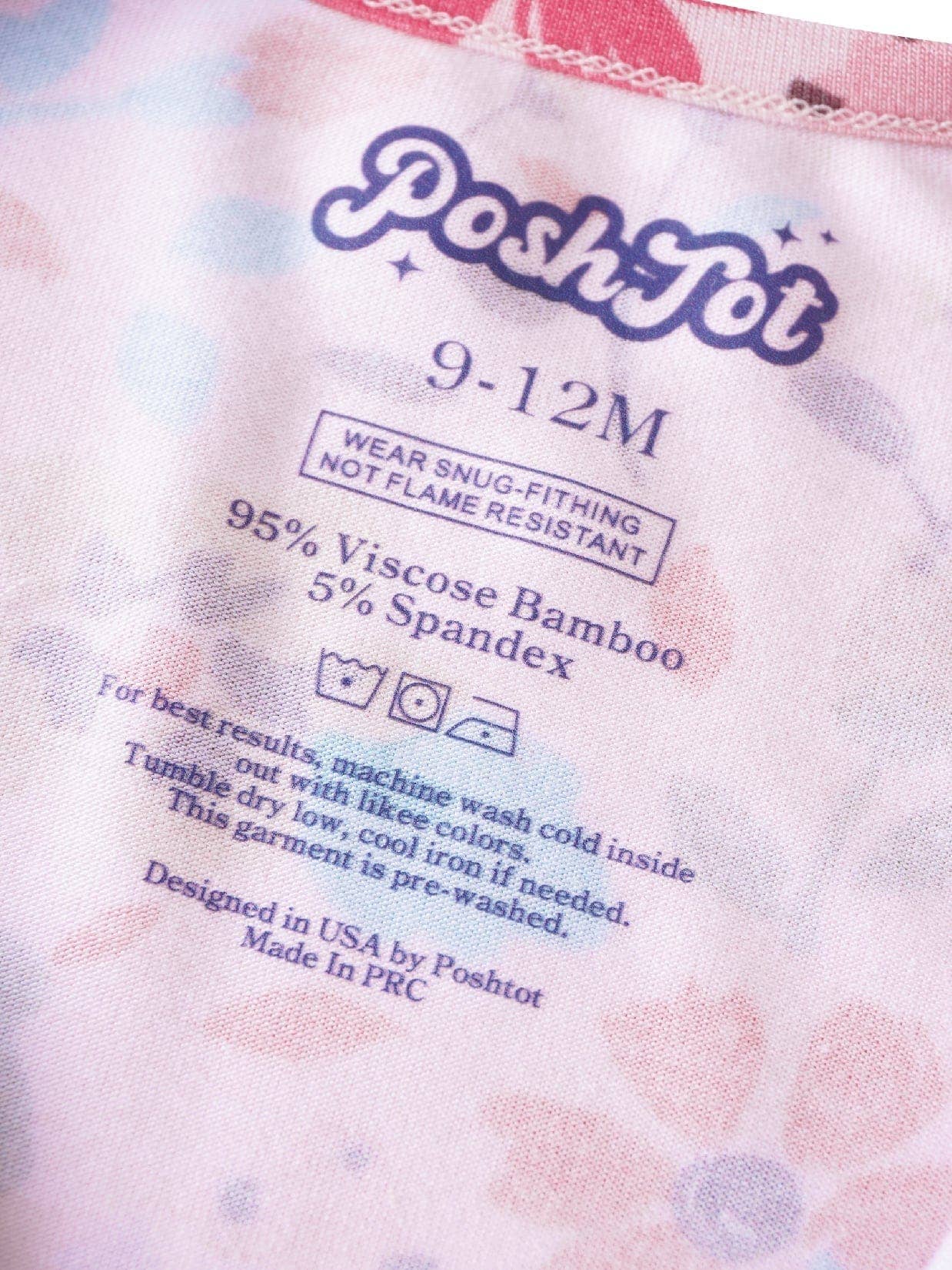 PoshTOT Butterfly Bamboo Baby Convertible Zippy Romper: 0-3M