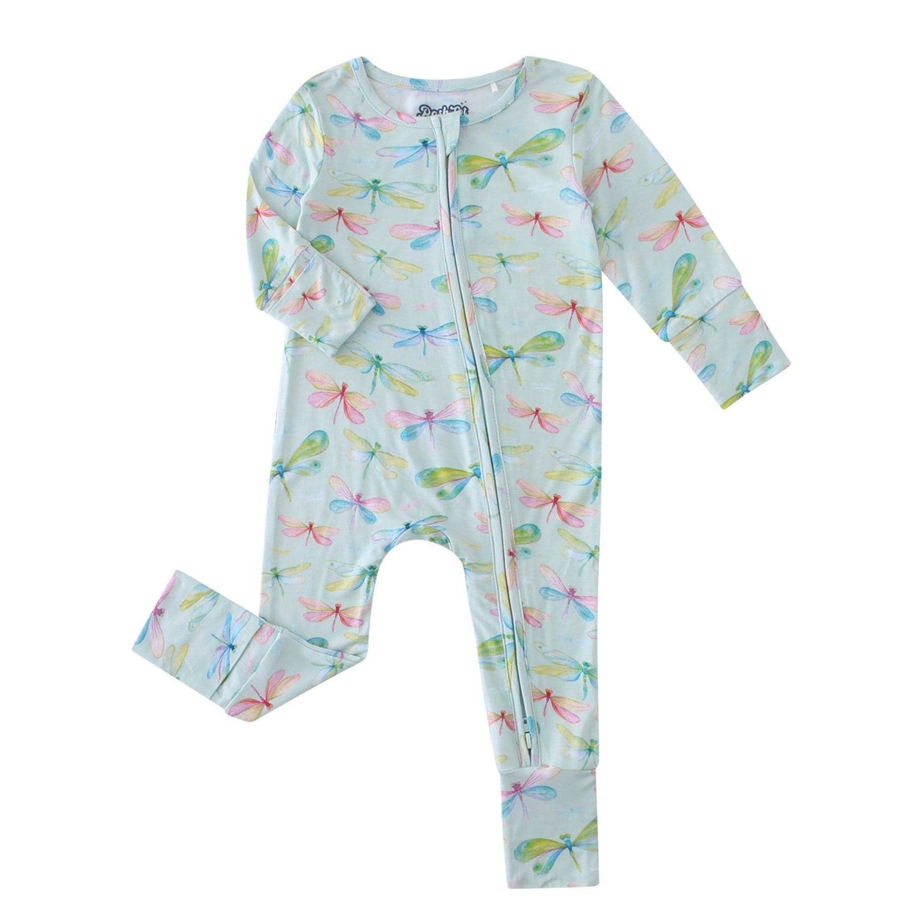 PoshTOT Dragonfly Bamboo Baby Convertible Zippy Romper: 18-24M