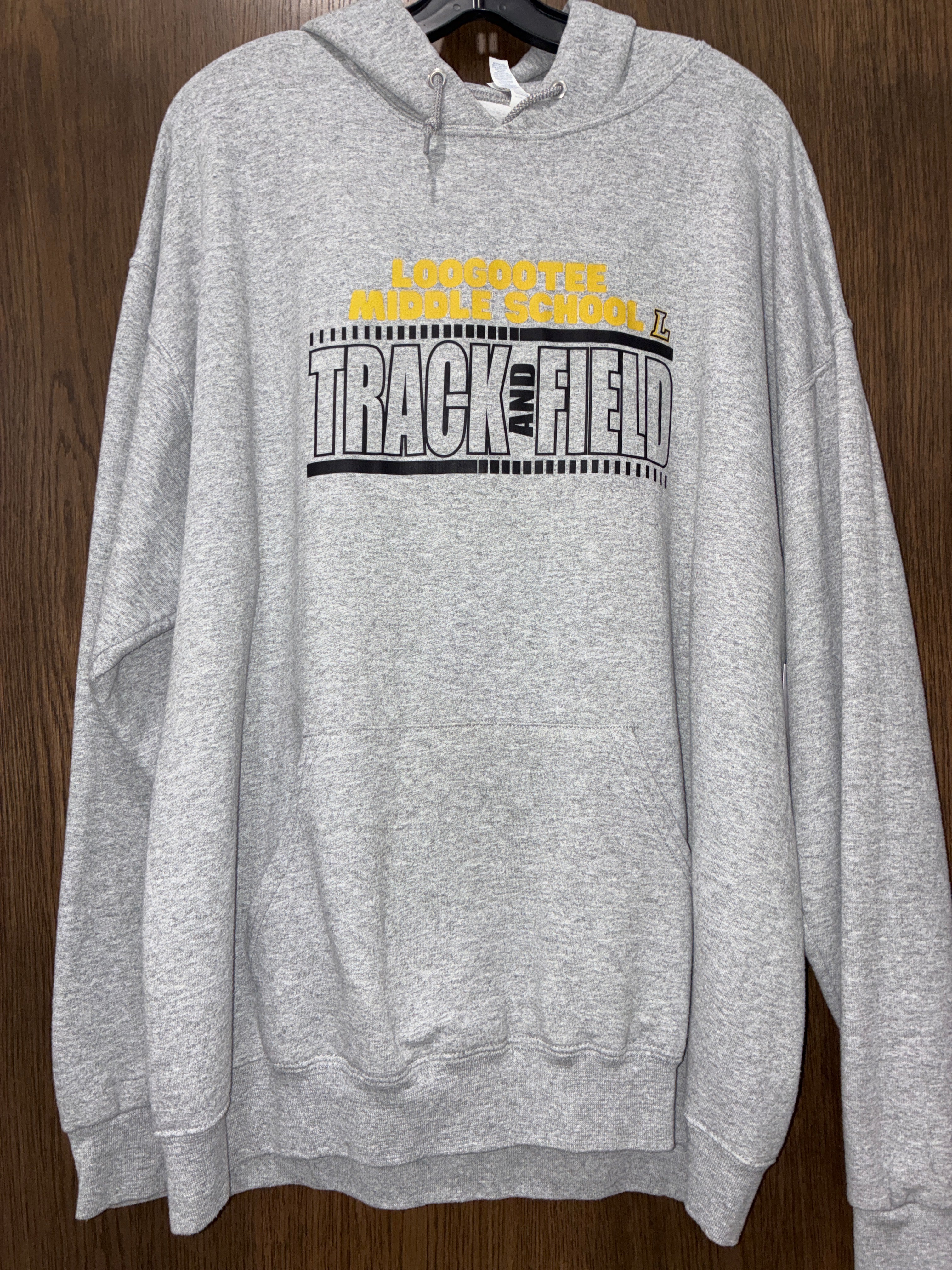 Mens Loogootee Middle School Track and Field Hoodie Size XL