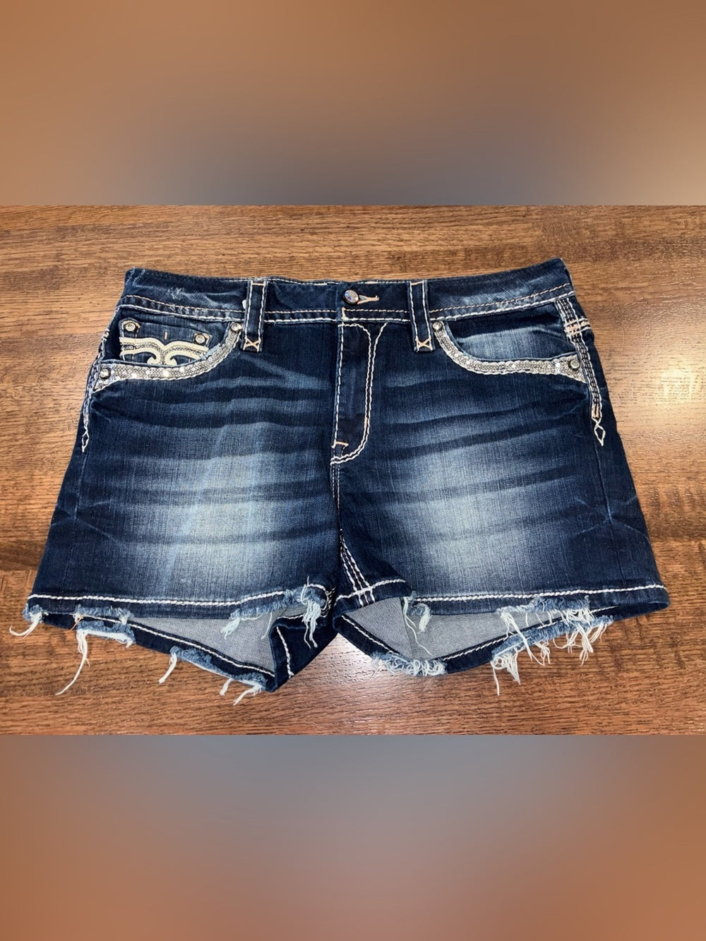 Rock Revival Women’s Eilis Easy Straight Jean Shorts Size 31