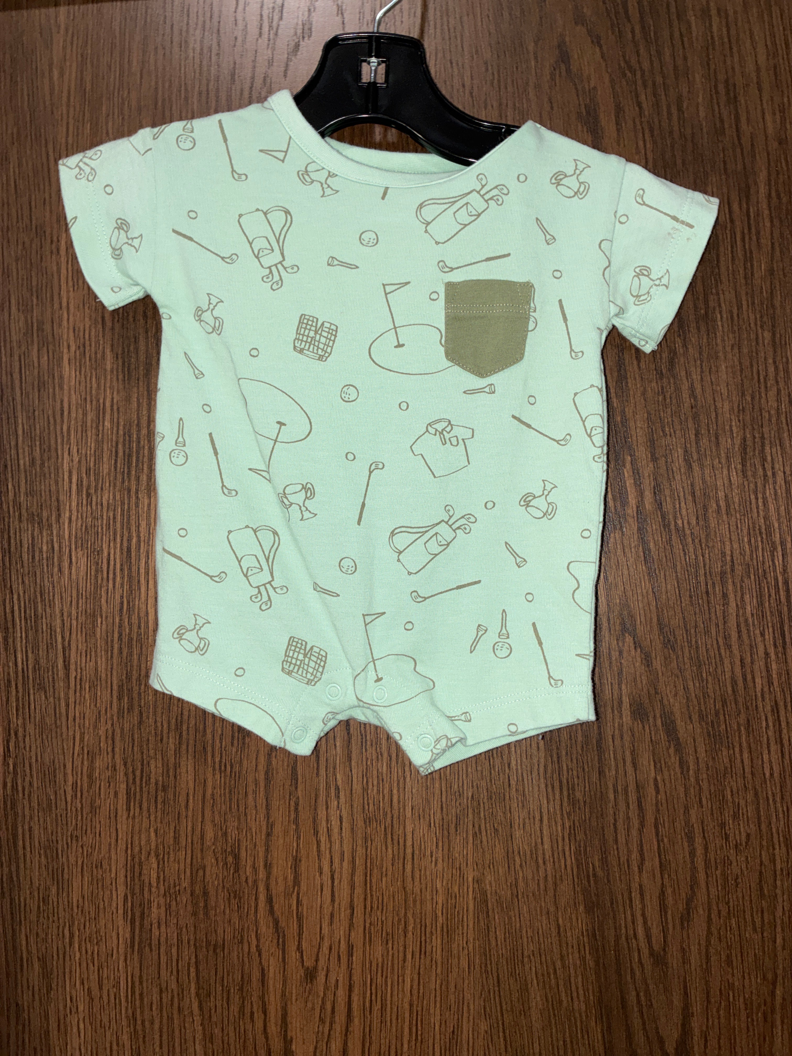 Boys Golf Romper Size 0-3 Months