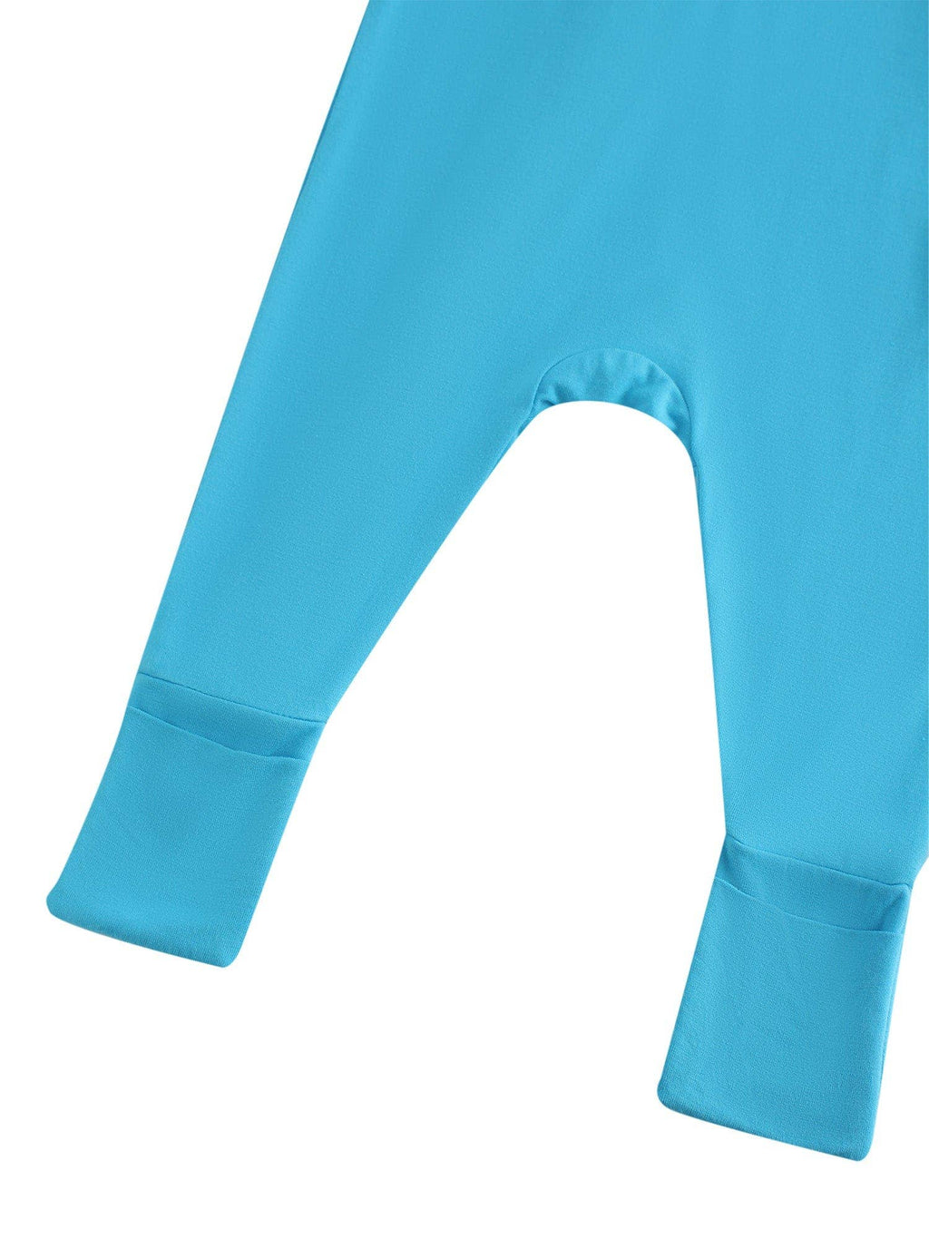 PoshTOT Blue Bamboo Baby Convertible Zippy Romper: 0-3M