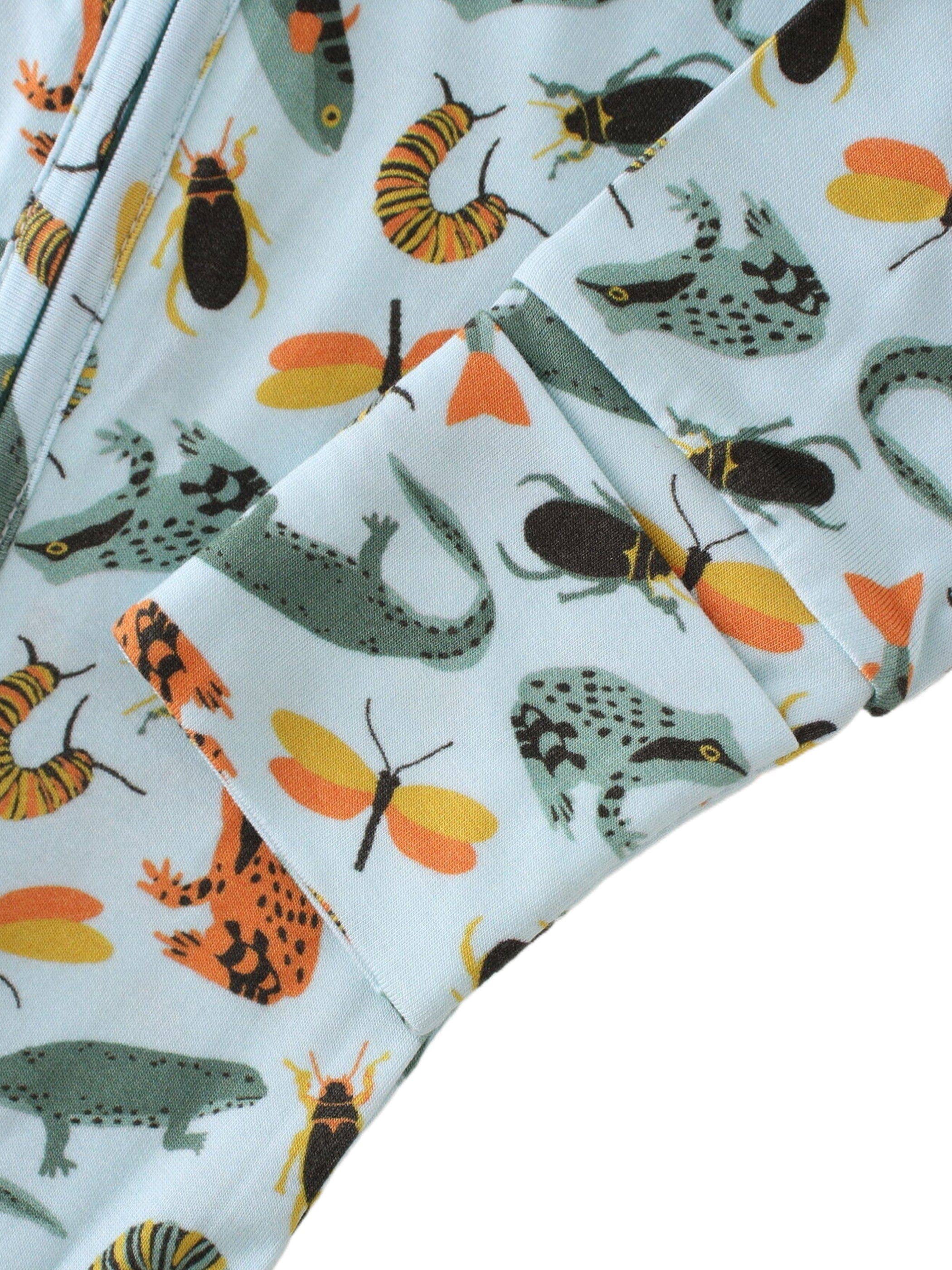 PoshTOT Lizards & Bugs Bamboo Baby Convertible Zippy Romper: 12-18M