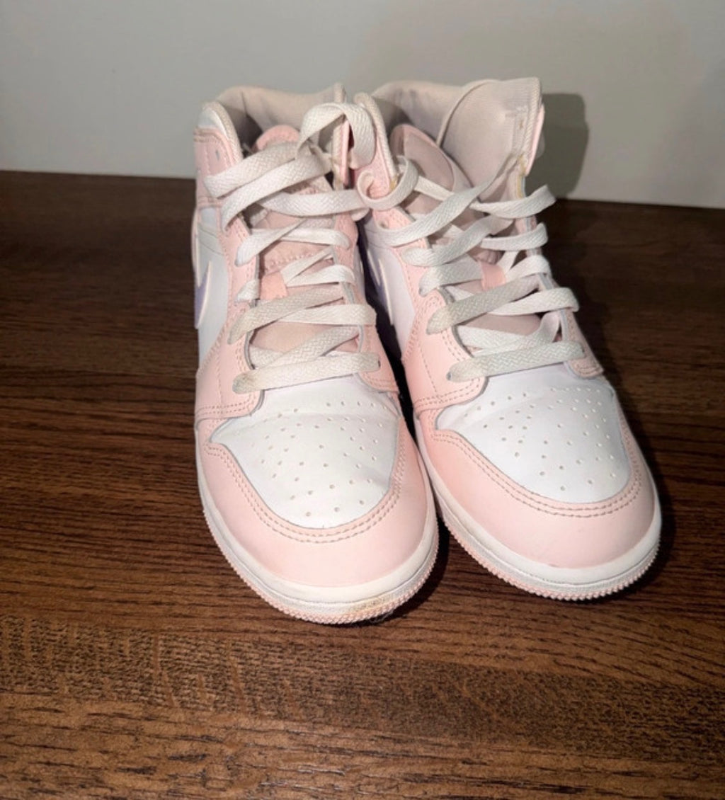 Air Jordan 1 Mid GS “Pink Wash” in Big Kids’ size 4Y