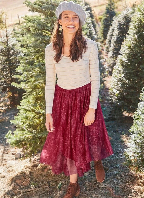 Matilda Jane Women’s Moments with you Sparkle City Skirt size Small NWT
