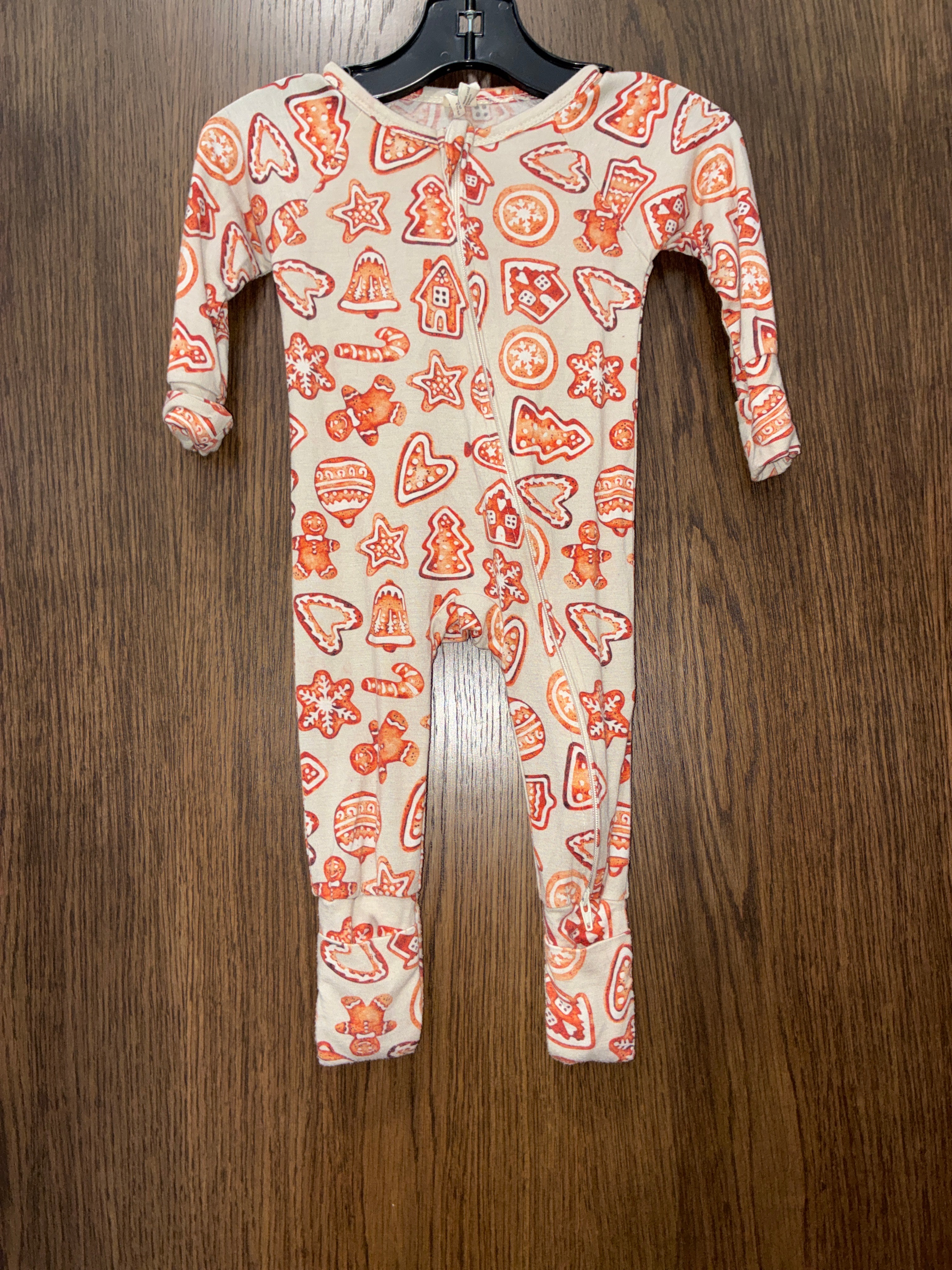 Girls Gingerbread Pajamas Size 3-6 Months