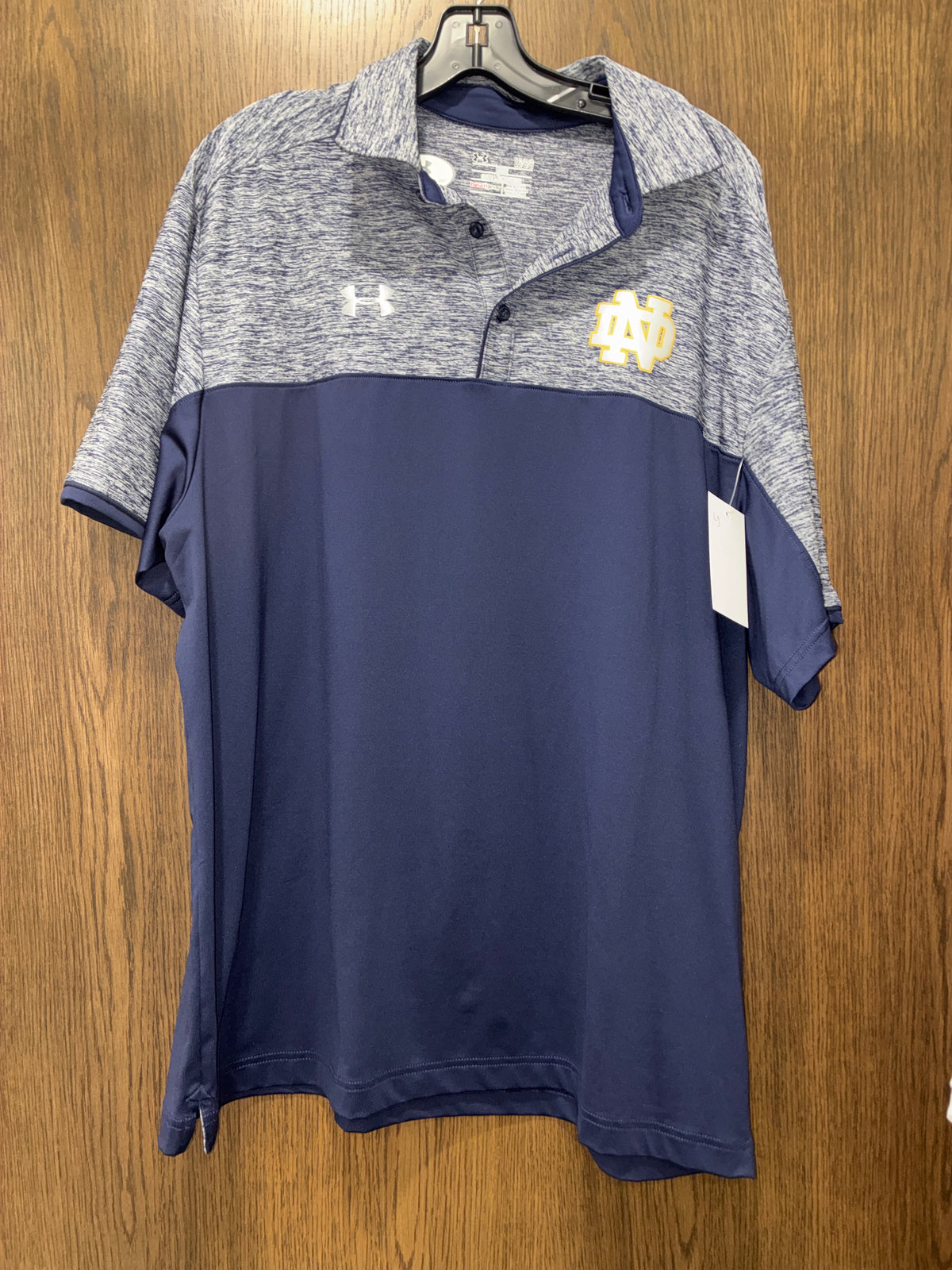 Men’s Under Armour Loose Fitting Heatgear Notre Dame Polo Size Large