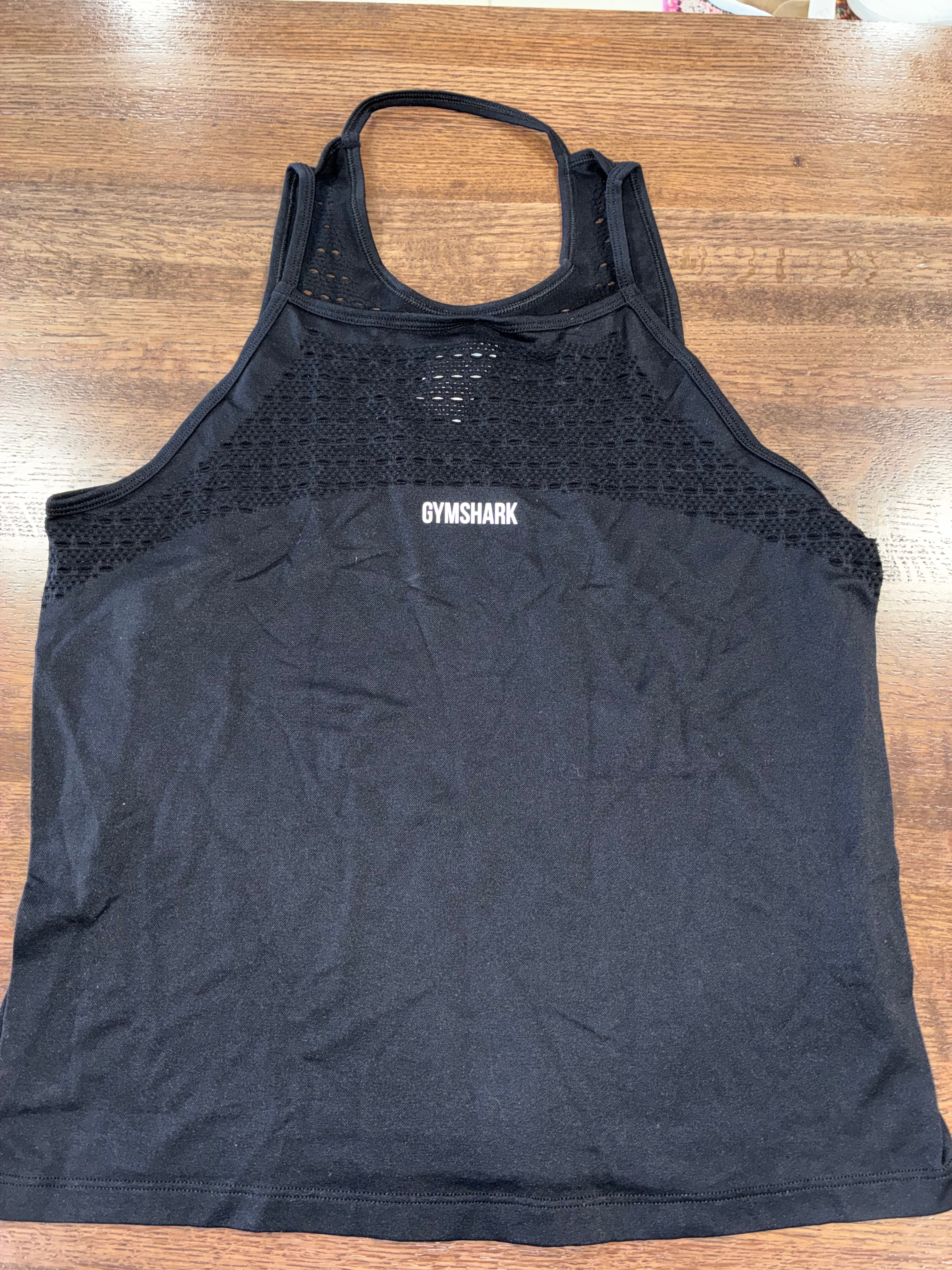 Gymshark Women’s ENERGY SEAMLESS LOOSE TANK Medium Black New Condition