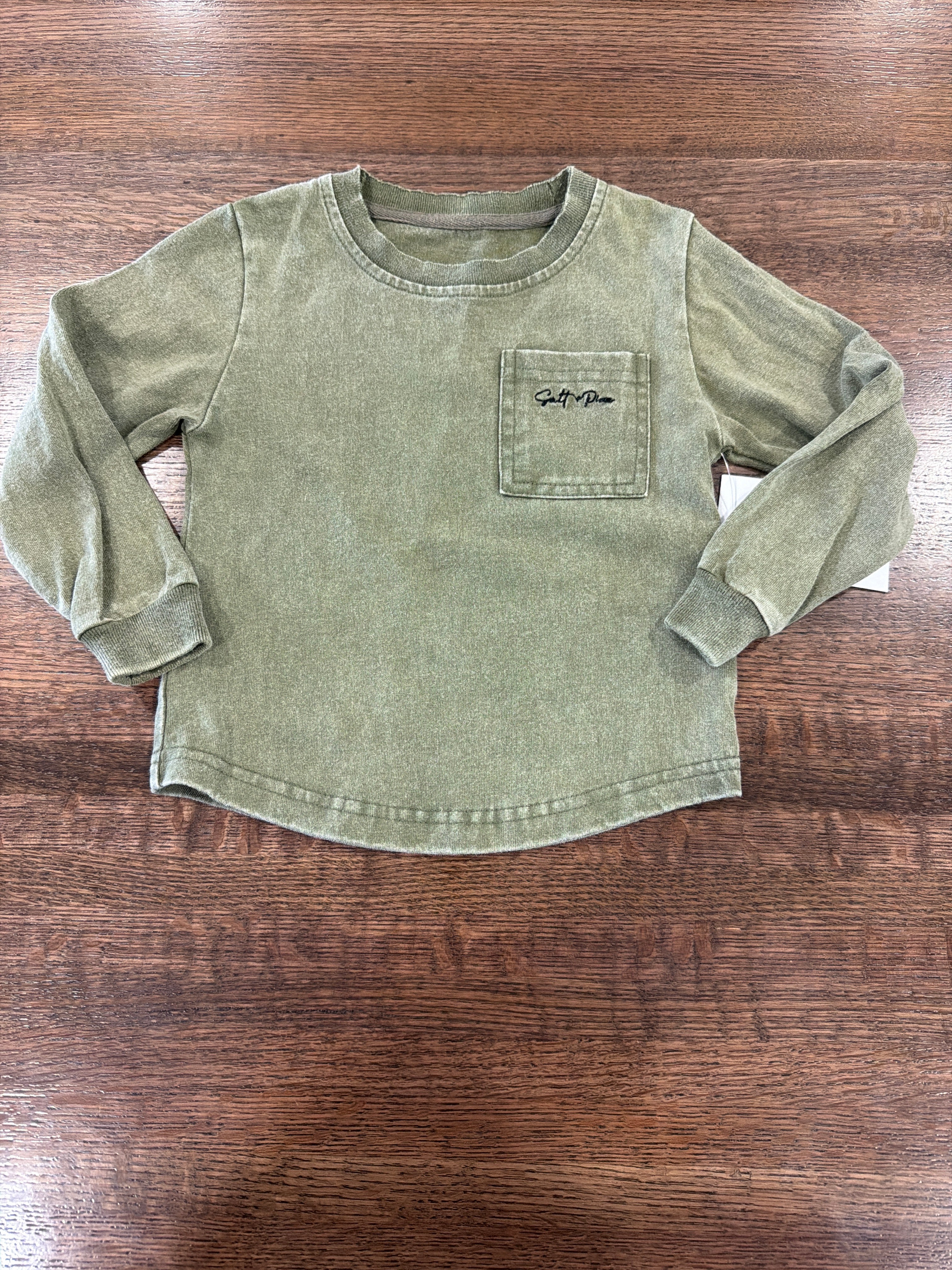 Salt + Pine Breeze Green Long Sleeve Tee T-Shirt Size 18-24 Months