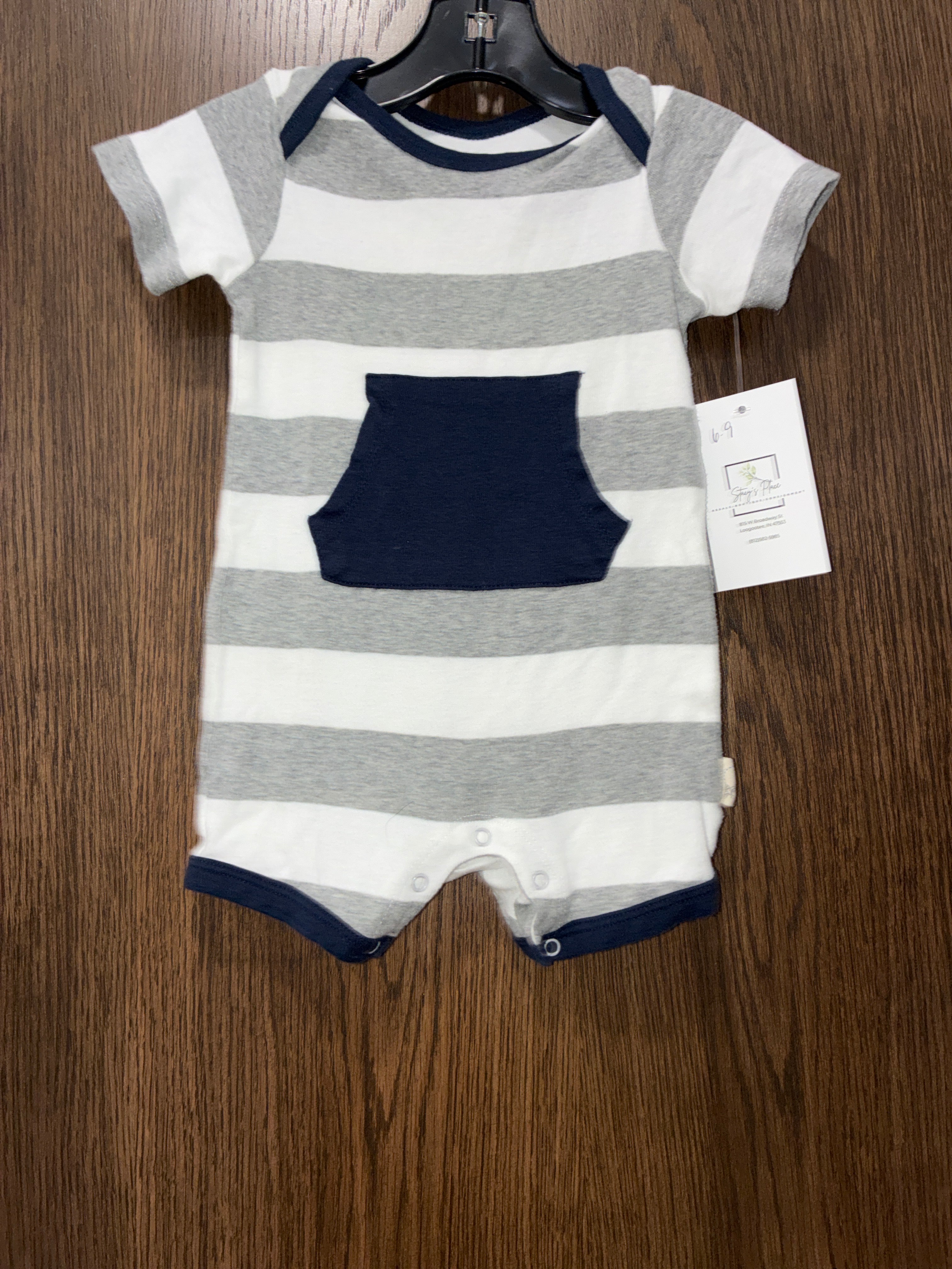 Boys Burts Bees Baby Romper Size 6-9 Months