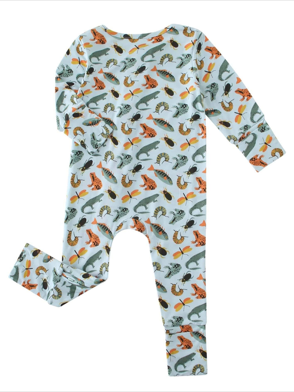 PoshTOT Lizards & Bugs Bamboo Baby Convertible Zippy Romper: 18-24M