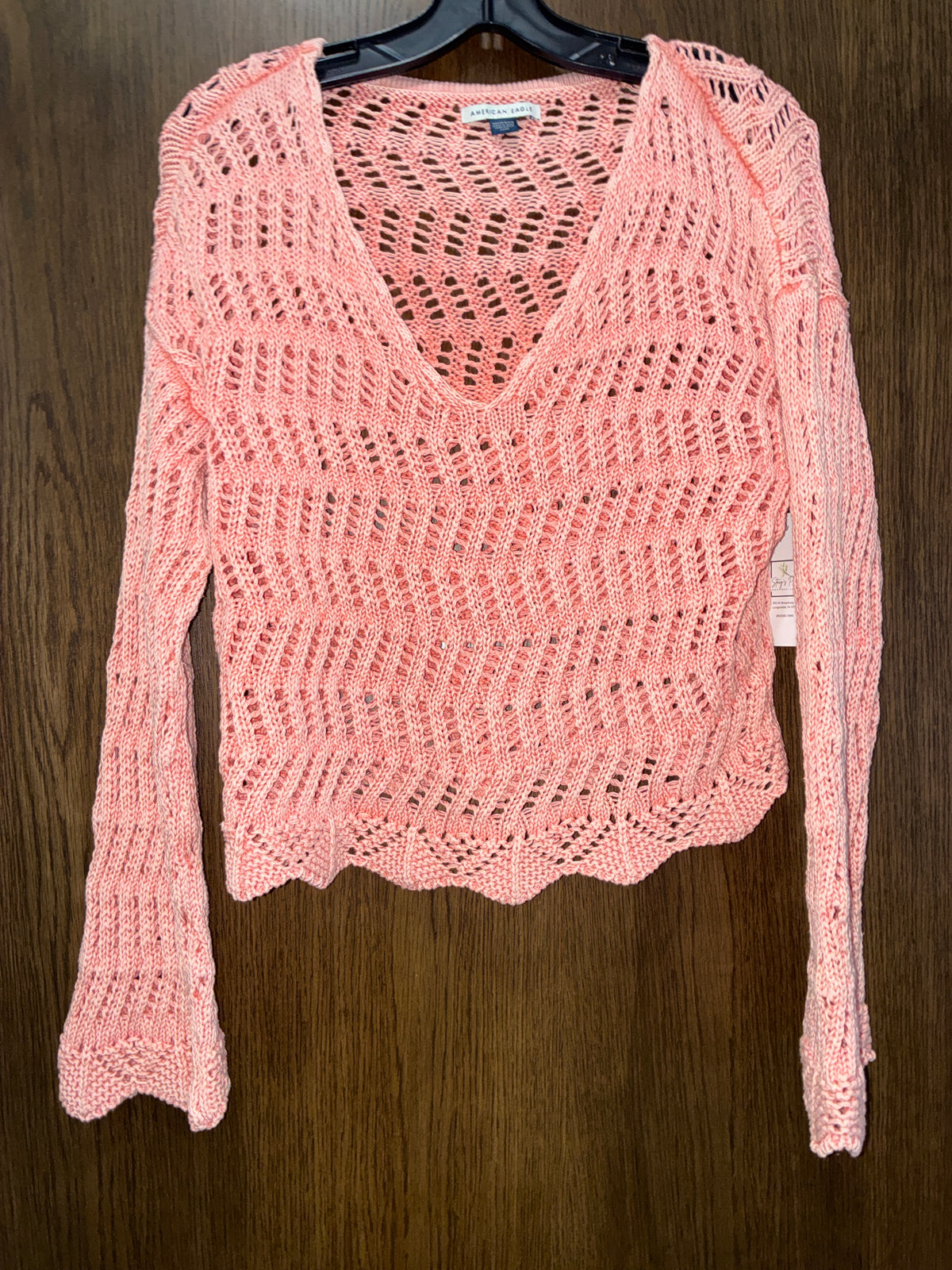 Women’s American Eagle Crochet Knit Sweater Size XS
