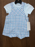 Boys Little Me Gingham Overalls Set Size 3 Months