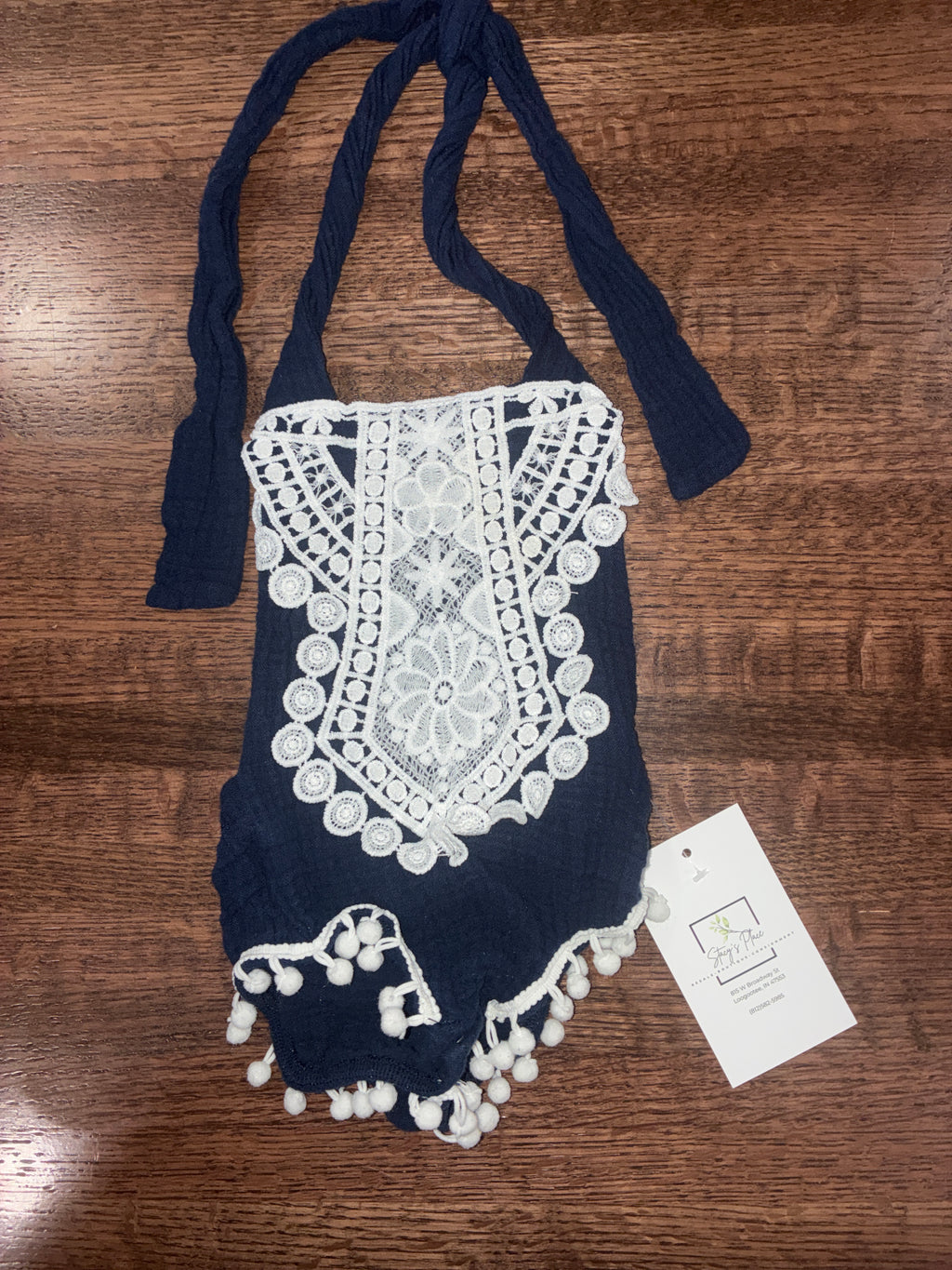 Girls Bailey Blossoms Backless Halter Romper Size 0-3 Months