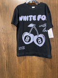 Girls White Fox Short Sleeve Shirt Size Youth XS