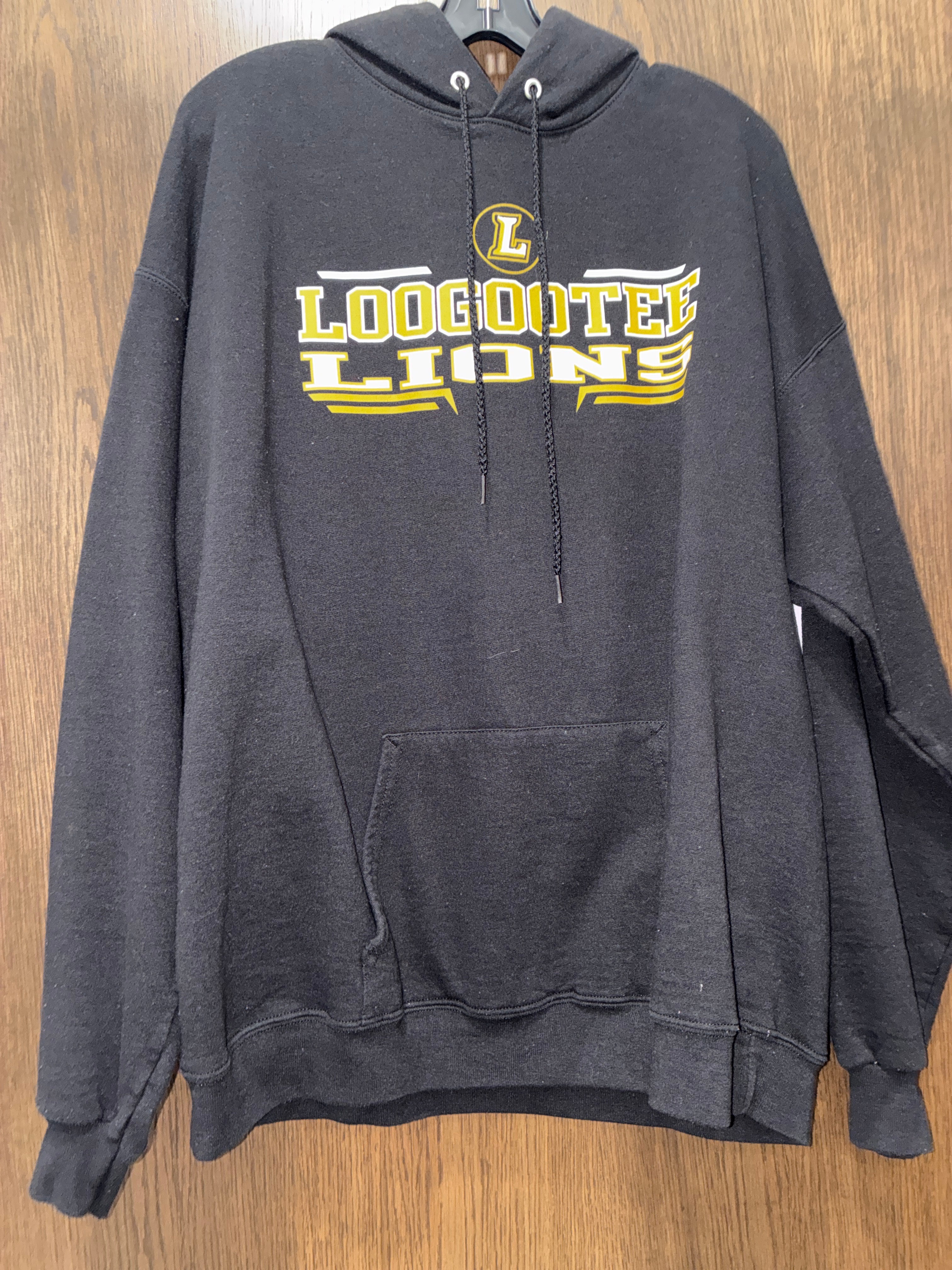 Men’s Loogootee Lions Hooded Sweatshirt Size Large