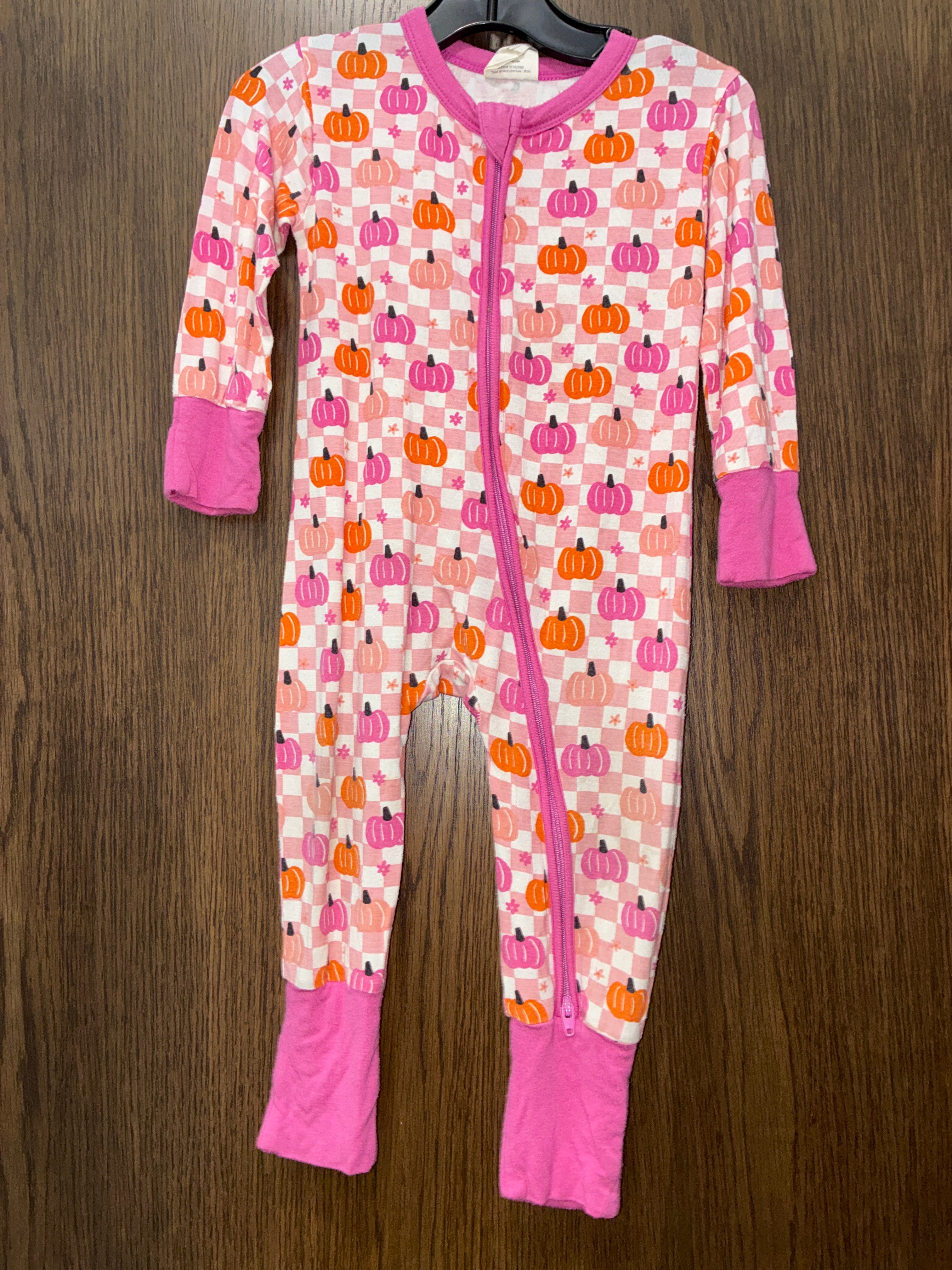 Girls Spearmint Love Pumpkin Pajamas Size 6-12 Months