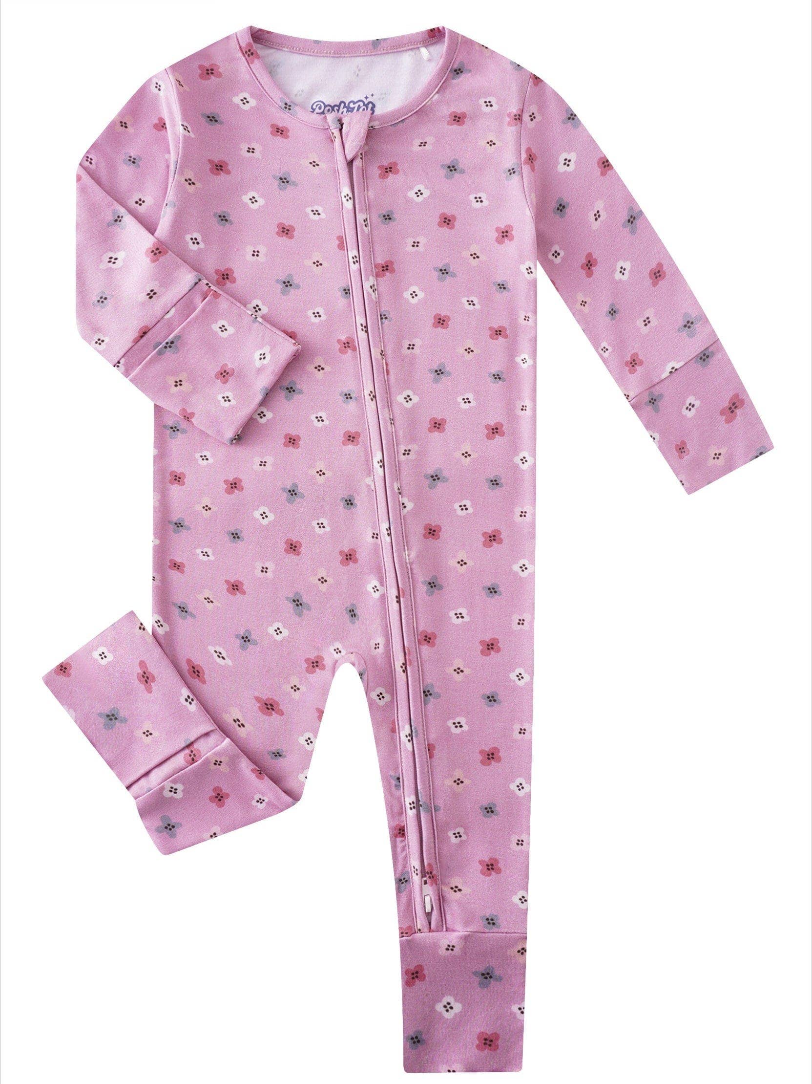 PoshTOT Colorful Stars Bamboo Baby Convertible Zippy Romper: Star / 9-12M
