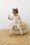 Ava+Oliver Bamboo Blush Blooms Ribbed Convertible Zippy Romper 3-6mos NWT