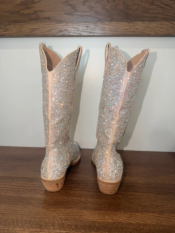 Madden Girl Redford Rhinestone Western Boots Size 7