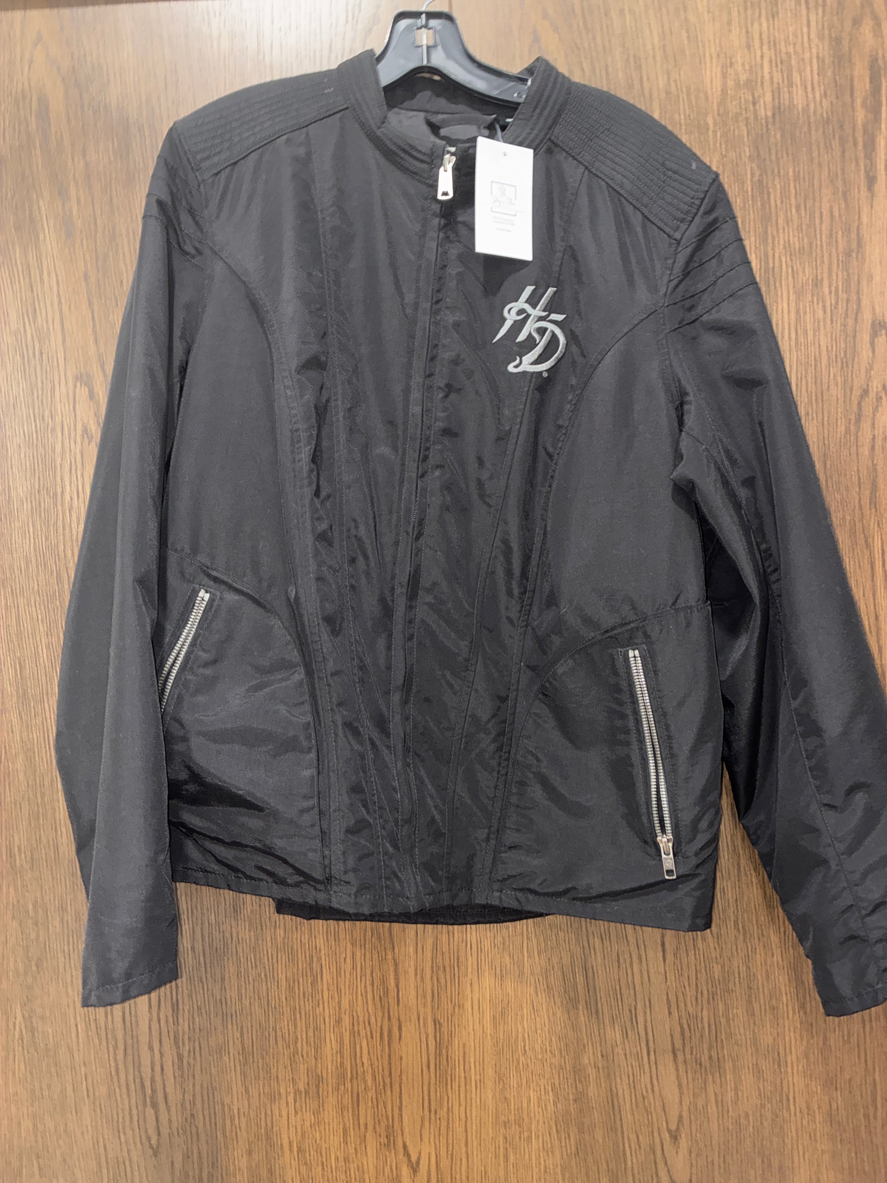 Women’s Harley Davidson Embellished Black Motorcycle Jacket Size 1W