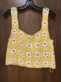 Women’s Altar’d State Crochet Daisy Tank Top Size Small