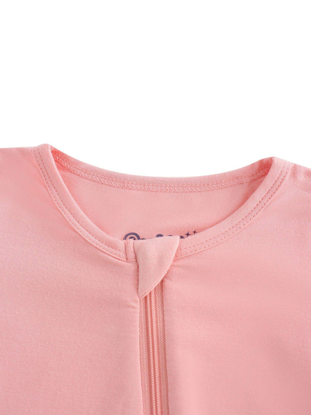 PoshTOT Peach Bamboo Baby Convertible Zippy Romper: 9-12M