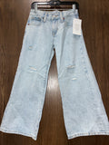 Old Navy Girls High Rise Supper Baggy Wide Leg Jeans Size 6