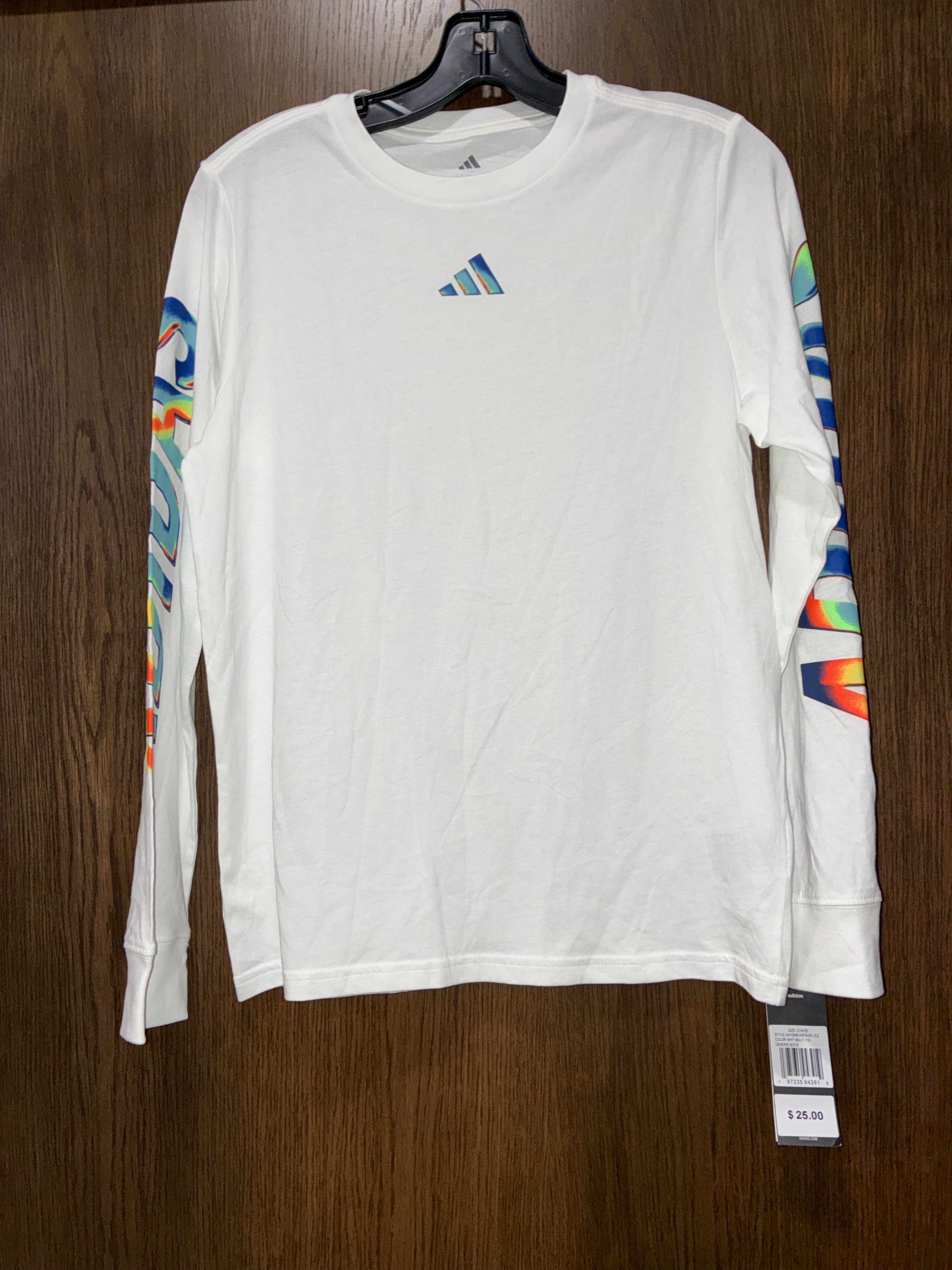 Boys Adidas Long Sleeve Shirt NWT Size Youth Large
