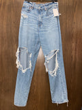 Women’s American Eagle Highest Rise Baggy Straight Jeans Size 12R