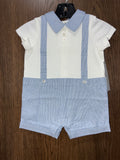 Boys Vintage Smocked Boys Romper Size 3 Months