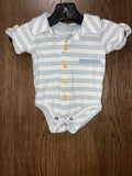 Boys Rachel Zoe Collared Onesie Size 0-3 Months