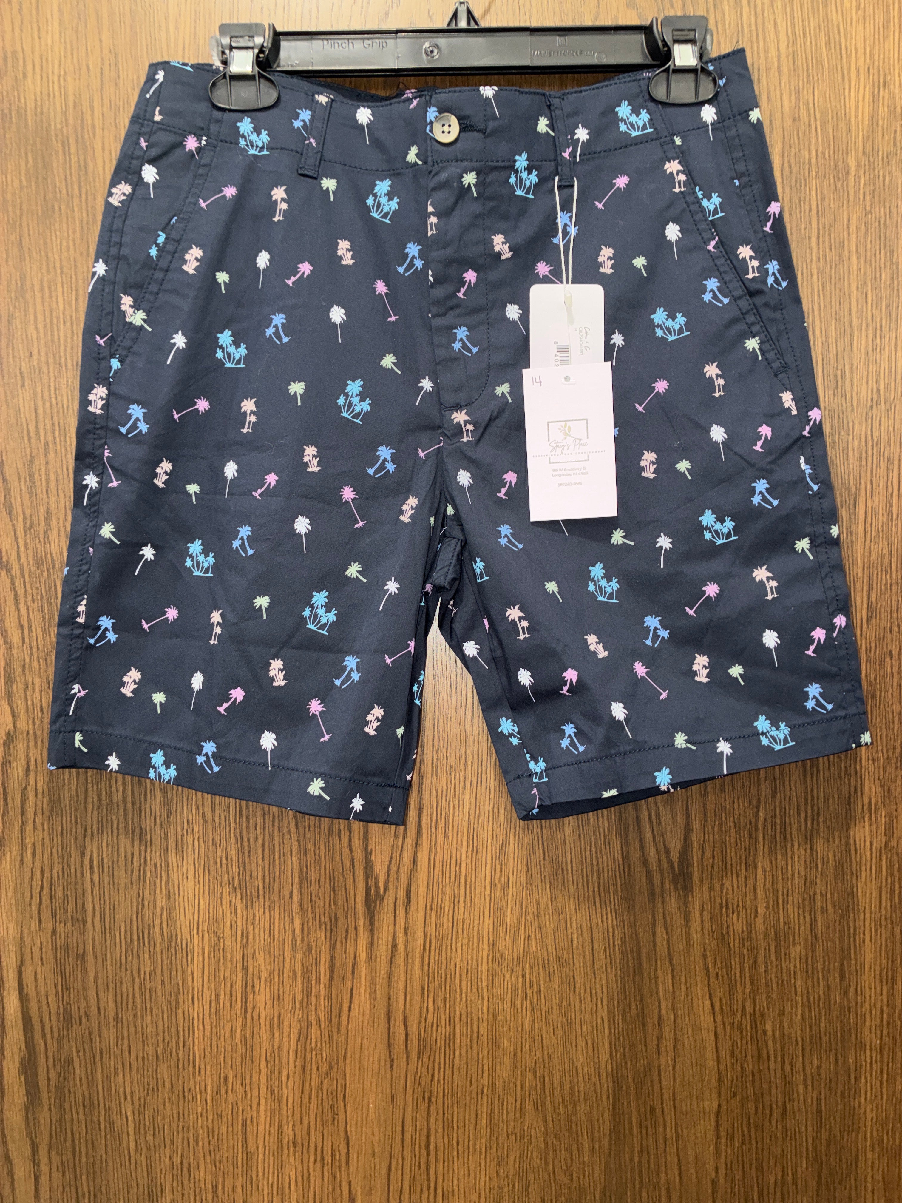 Boys NWT Cotton & Co. Palm Tree Shorts Size 14