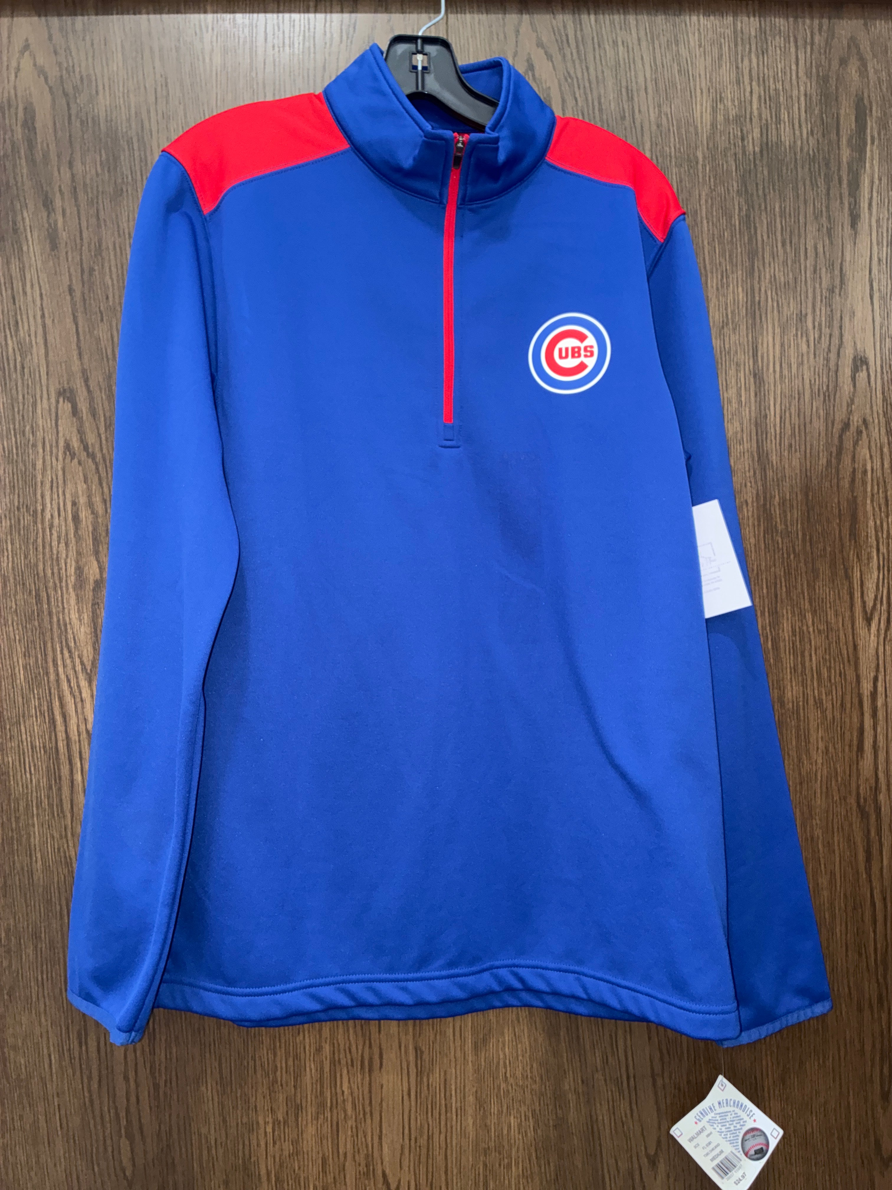 Men’s MLB Cubs Quarter Zip NWT Size Medium