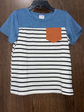 Boys Colorblock striped pocket tee Shirt Size 3T