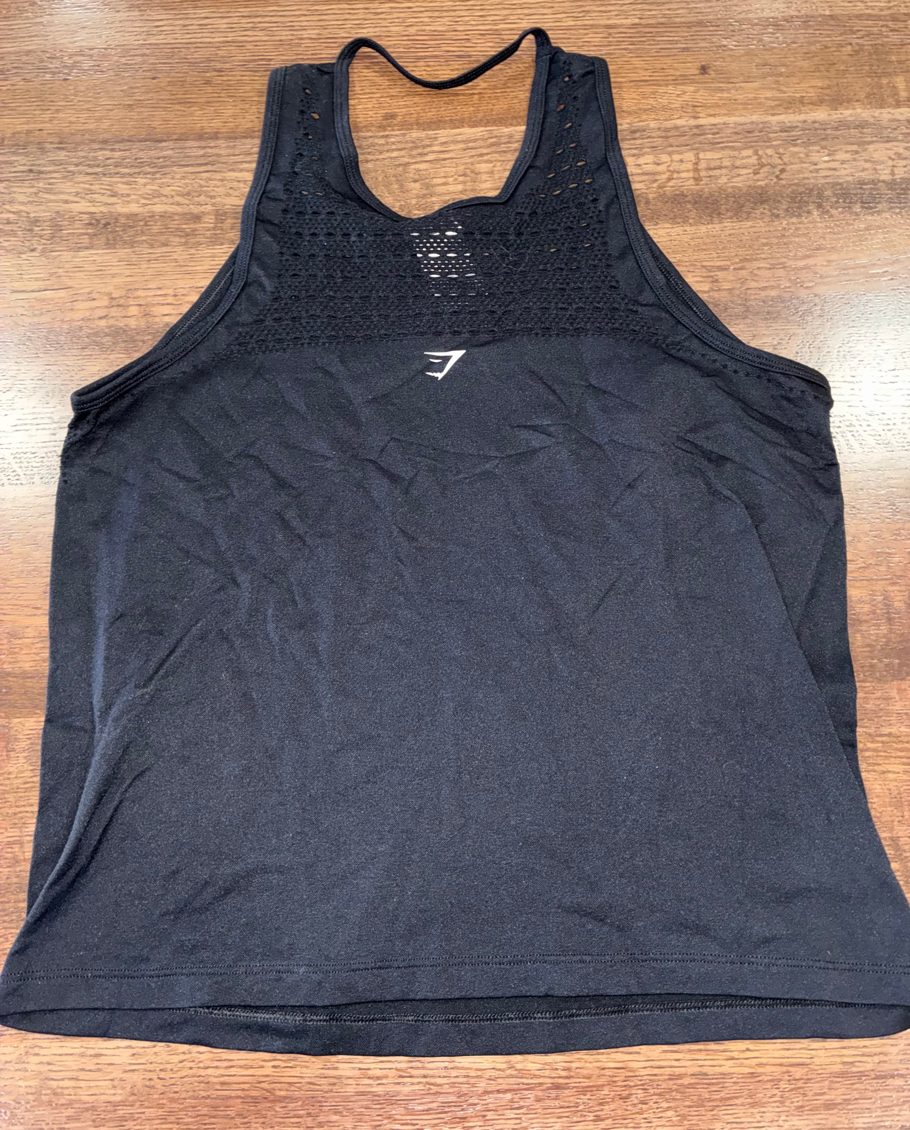 Gymshark Women’s ENERGY SEAMLESS LOOSE TANK Medium Black New Condition