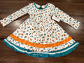 Cheeky Plum Girls Elara Knit Dress in Harvest Bloom Size 5T Like New
