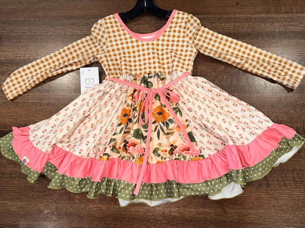 Cheeky Plum "Harvest Stitch" Elara Knit Dress Size 4T EUC