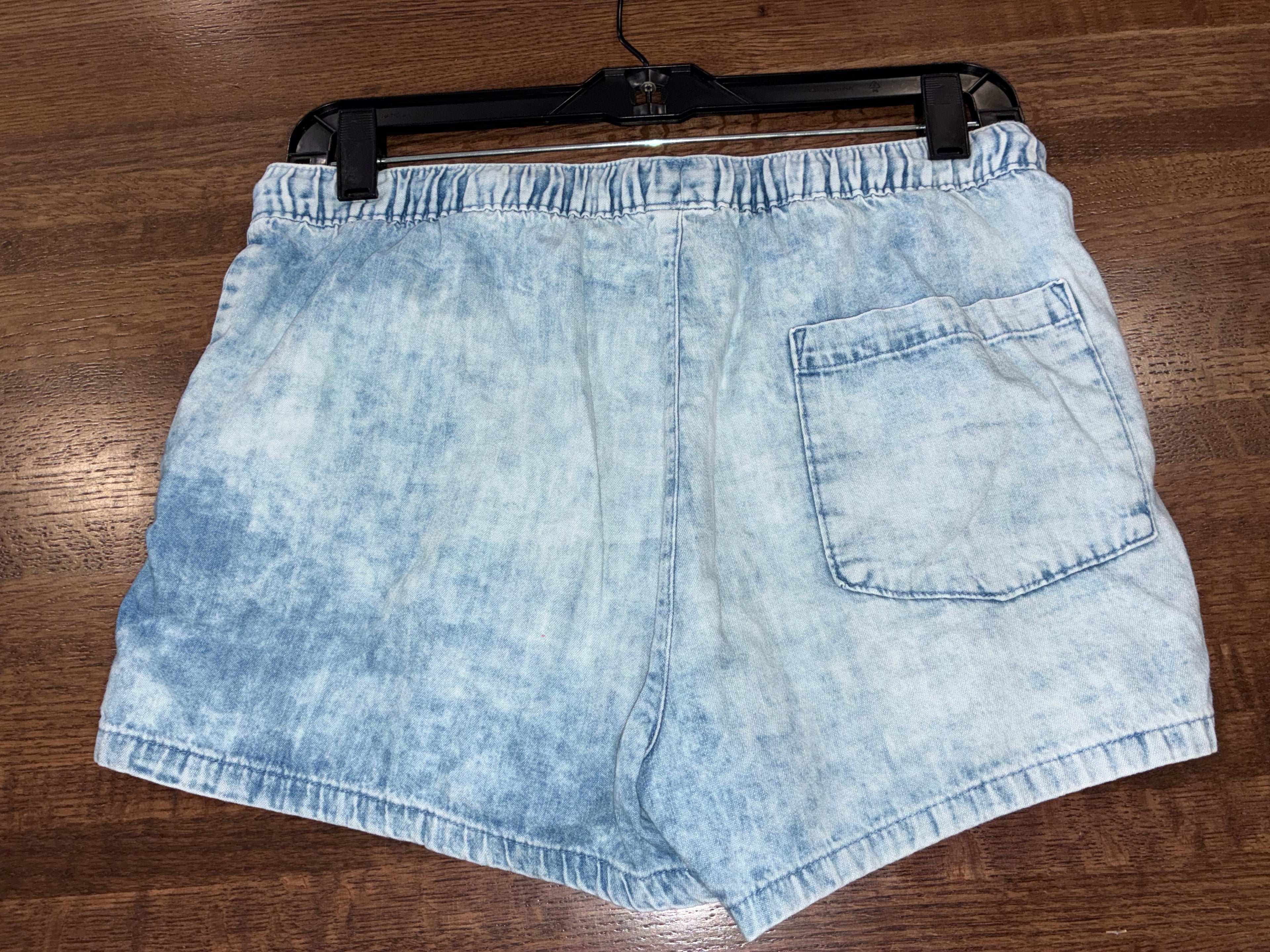Aerie Light Wash Drawstring Shorts Size Small