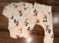 H&M Mickey Mouse Long Sleeve Onesie & Joggers Size 0-3 Months
