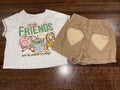 DISNEY Girls Toy Story Boxy T-Shirt & Shorts Set Size 3T